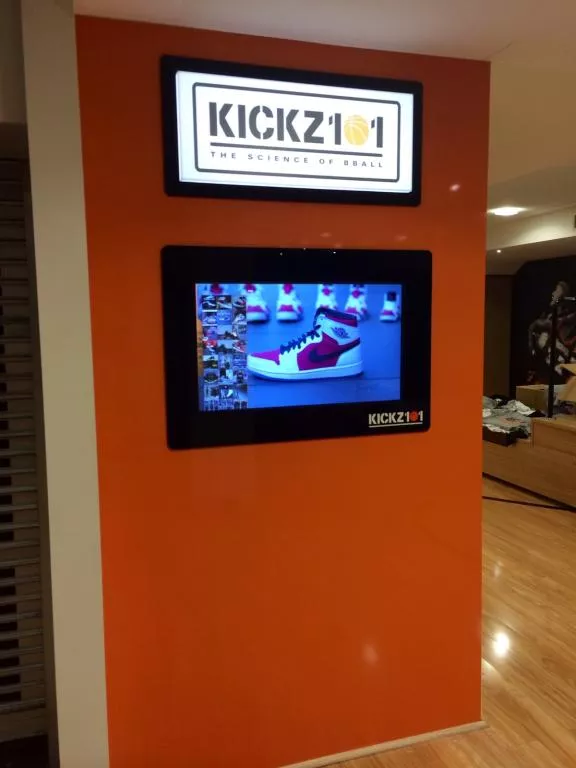 touchtech lima screen in a nike store